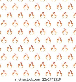 Background with repeatable fire pattern for print, vector illustration.