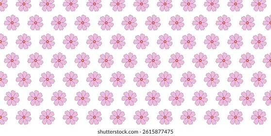 Background with repeating flower pattern.