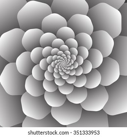 Background with repetitive flower petal going to infinity.