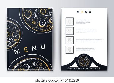 Background Restaurant menu pizza.  Brochure culinary menu. 