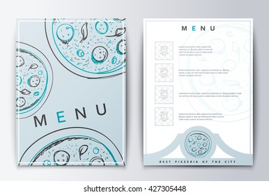 Background Restaurant menu pizza.  Brochure culinary menu. 