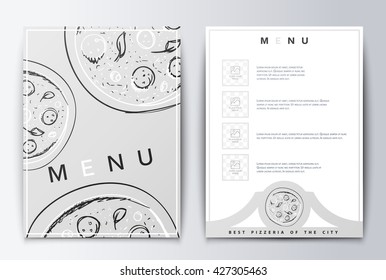 Background Restaurant menu pizza.  Brochure culinary menu. 