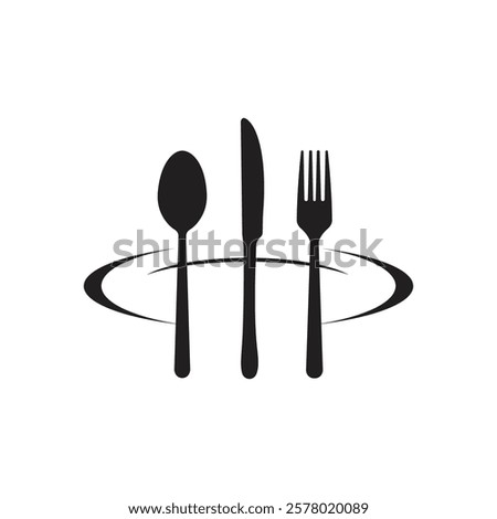 Background for resto and restaurant logo symbol template