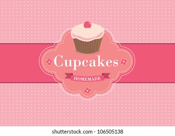 background retro cupcake