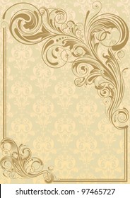 Background retro floral ornamental design with pattern