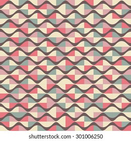 Background. Retro pattern of wavy lines pastel colors.