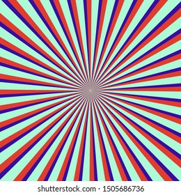 Background with retro rays. Color abstract ray star burst background pattern design . Vector illustration