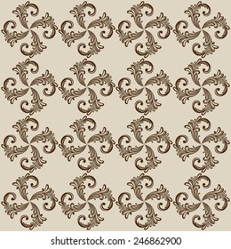 Background in retro style. Brown and white texture . seamless vector. 