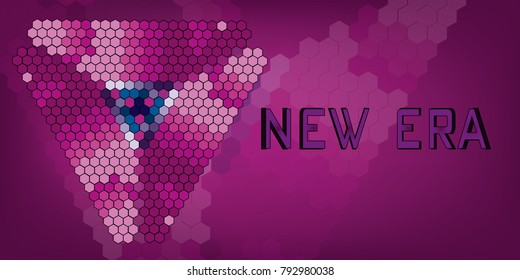 Background with rhombs in lilac colours with space for inscription