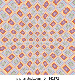 background with rhombus diamond, elongated indentation. Vector illustration.