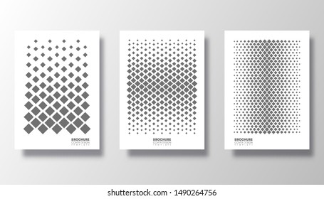 Background with rhombus pattern set. Design for flyer, poster, brochure cover, typography or other printing products. Vector illustration.