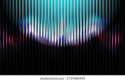 Un fondo con una textura de vidrio acanalado y líneas de Vertical suaves. Un diseño moderno que combina colores brillantes y elementos visuales geométricos. Ilustración vectorial.