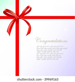  background with ribbon and bow