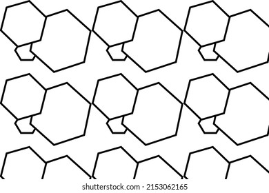 Hintergrund mit rechten Hexagons auf weißem Hintergrund. Patern.