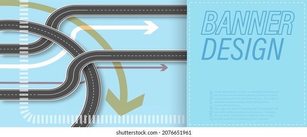 Background with a road map. GPS navigation. Travel, trip, or route template. Simple design.