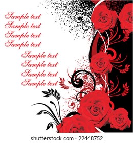 background from roses