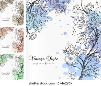 background with roses