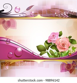Background with roses