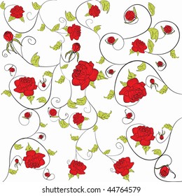 Fondo con flores de rosas
