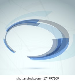 Background with round abstract design element. Vector illustration