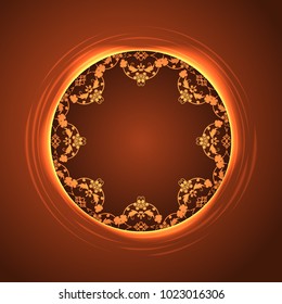 background of round pattern in frame