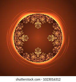 background of round pattern in frame