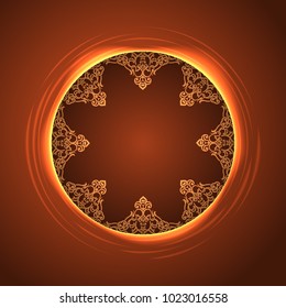 background of round pattern in frame