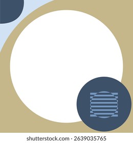 background round sea illustration template borders and frames flat design