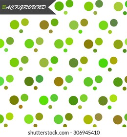 Background with rounds, green tint, vector.