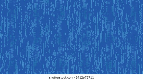 Un fondo de filas de pequeños cuadrados multicolor. Gráficos de píxeles, cuadrados de colores. Fondo vectorial de cuadrados brillantes. Fondo azul de mosaico abstracto brillante con brillo.