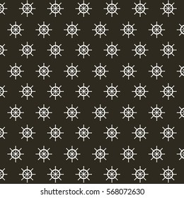 background with rudder icons. vector illustration