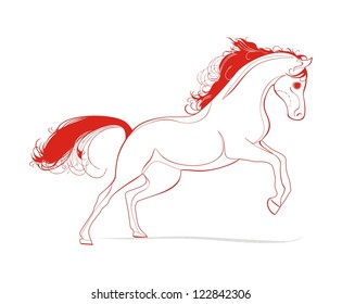 background with running horse