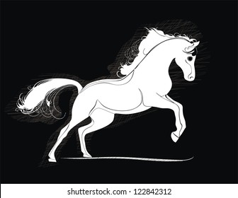 background with running horse