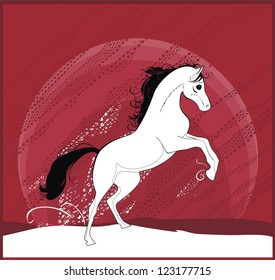 background with running horse