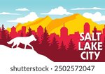 background of salt lake city utah united states