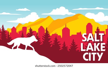 background of salt lake city utah united states