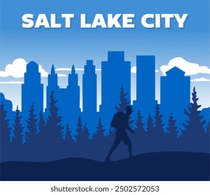 background of salt lake city utah united states