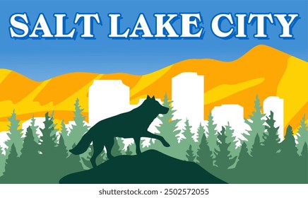 background of salt lake city utah united states