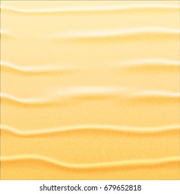 Background sand yellow with wave texture. Seamless texture of sand beach. Sand background template. Sand beach