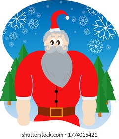 Background Santa claus/Papa noel,  Flat design.