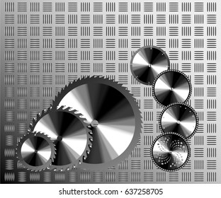 Background saw blade industrial tool of illustrator