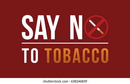 Background say no tobacco day illustration