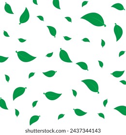 fondo de hojas dispersas, diseño de ilustración vectorial