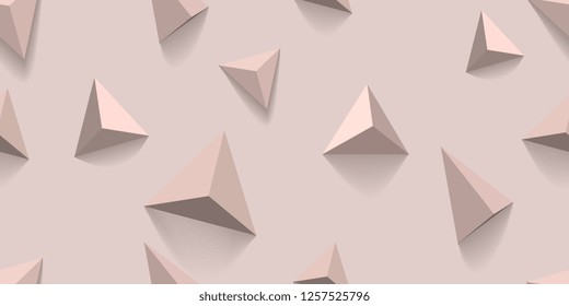 Background of scattered pyramids with shadows