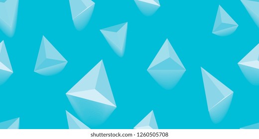 Background of scattered pyramids with shadows