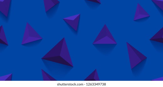 Background of scattered pyramids with shadows