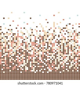 Background of scattered squares. Evenly mixed elements. Vector illustration