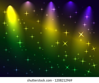 Background scene with different color lights