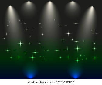 Background scene with different color lights