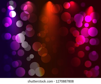 Background scene with different color lights